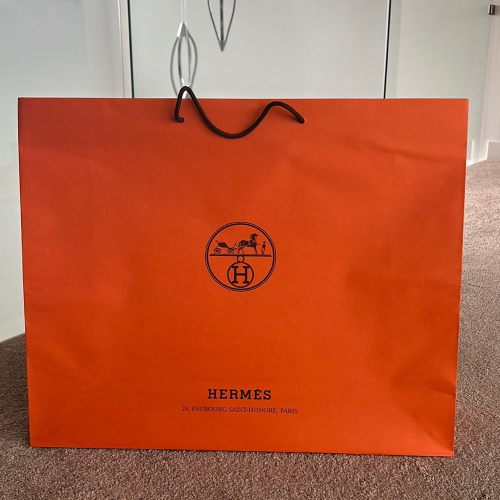 Hermes large paper shopping bag